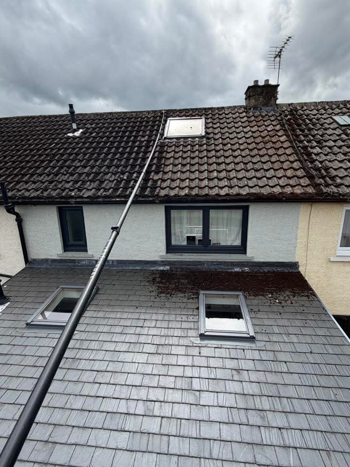 Roof scrape and render cleaning completed by Christie's Exterior Cleaning in Tranent